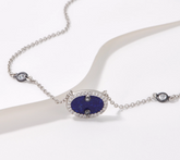 FREIDA ROTHMAN Sterling Silver Touch of Lapis Color Necklace